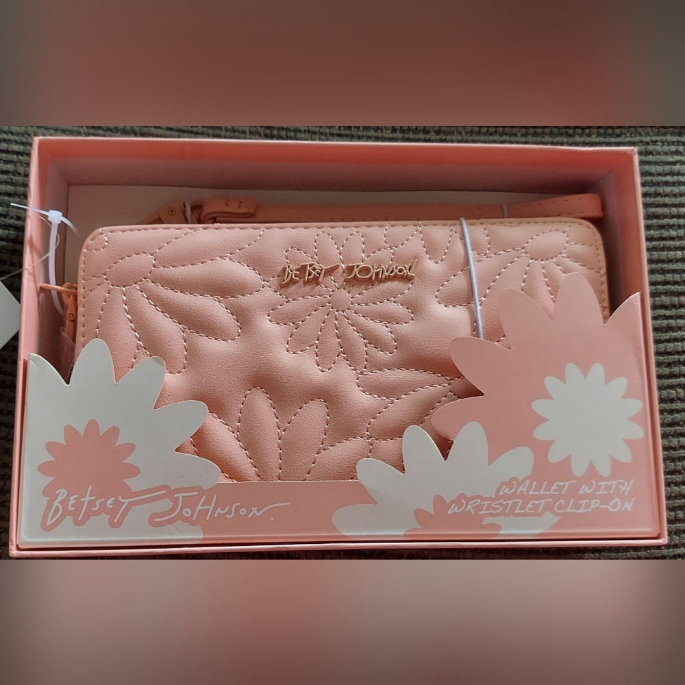 Betsey Johnson Pink Embossed Wallet